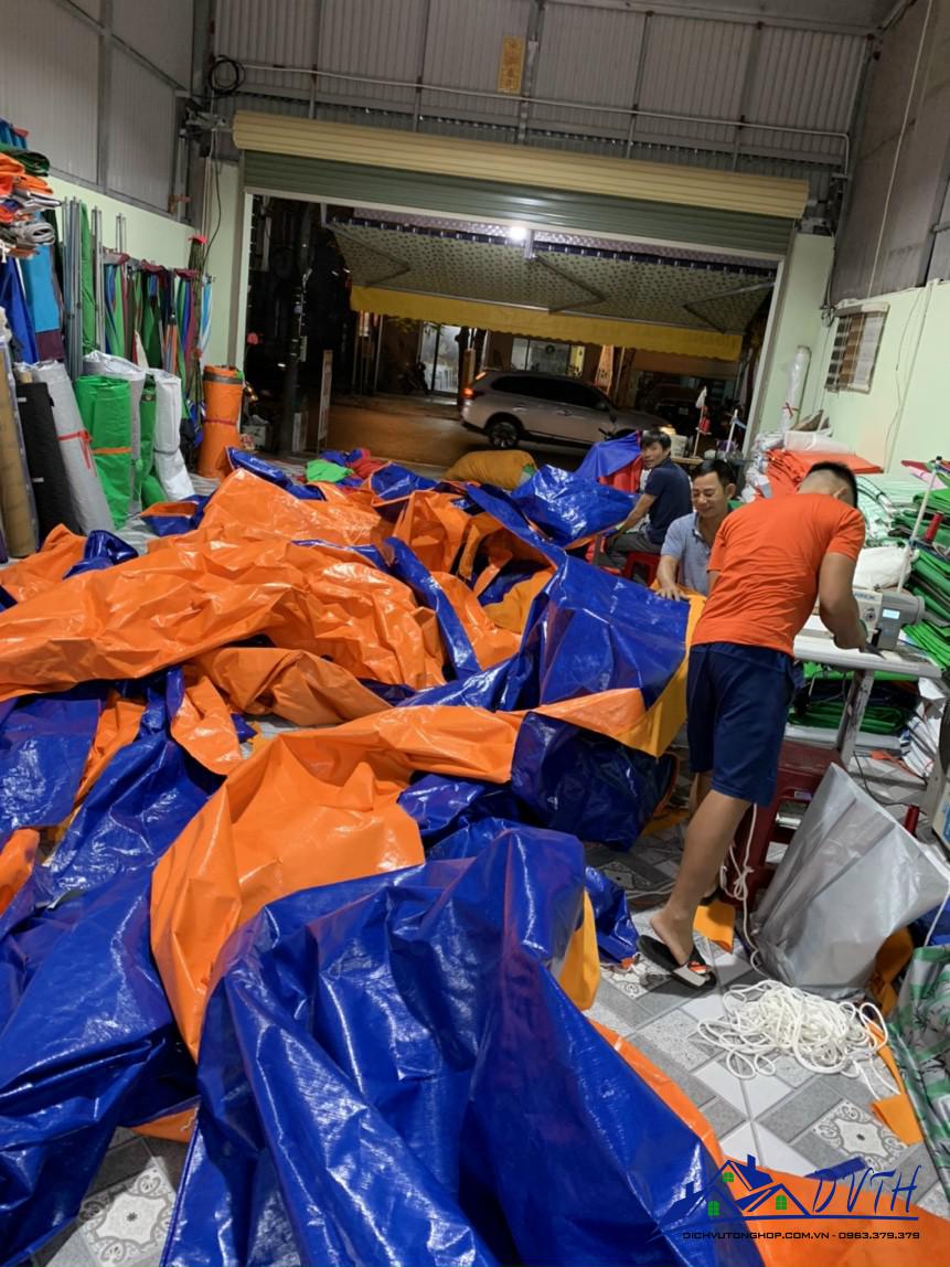 Bạt nhựa xanh cam tại Sơn La